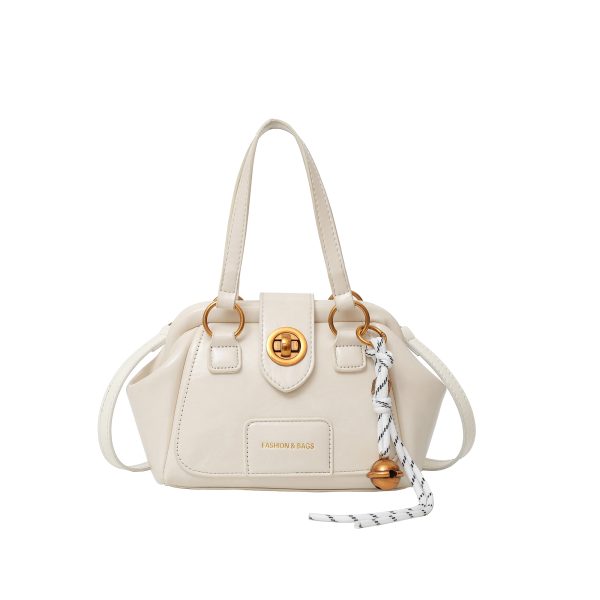 High-End Textured Bowling Bag for Women, Trendy Shoulder Crossbody Clip Bag, Fashionable 2025 Style