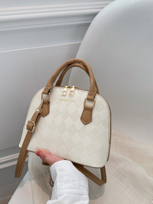 High-End Women's Textured Crossbody Bag - Versatile Retro Commuting Handbag in Niche Shell Design, Trendy 2025 Style