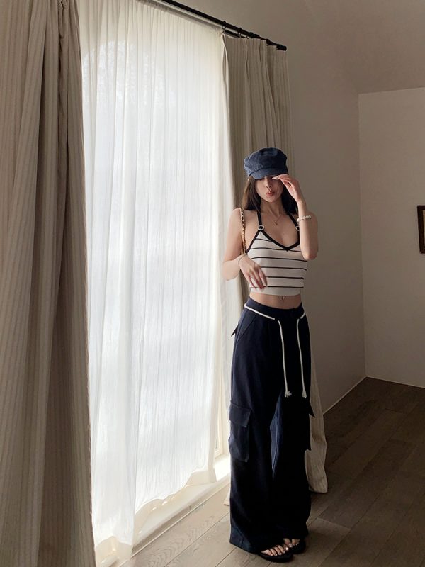 High Street Slay Casual Pants for Women - Summer American Vintage Loose Straight Cargo Pants - Y2K Style