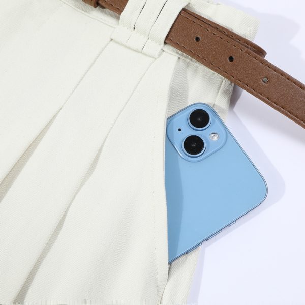 High-Waisted A-Line Skirt for Women - Simple College Style Mid-Length Umbrella Skirt for Spring/Summer 2025
