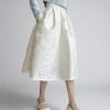 High-Waisted Black Vintage Jacquard Puff Skirt - Women's A-Line Half Skirt in Elegant Chinese Style, Slimming Design for a Chic Look