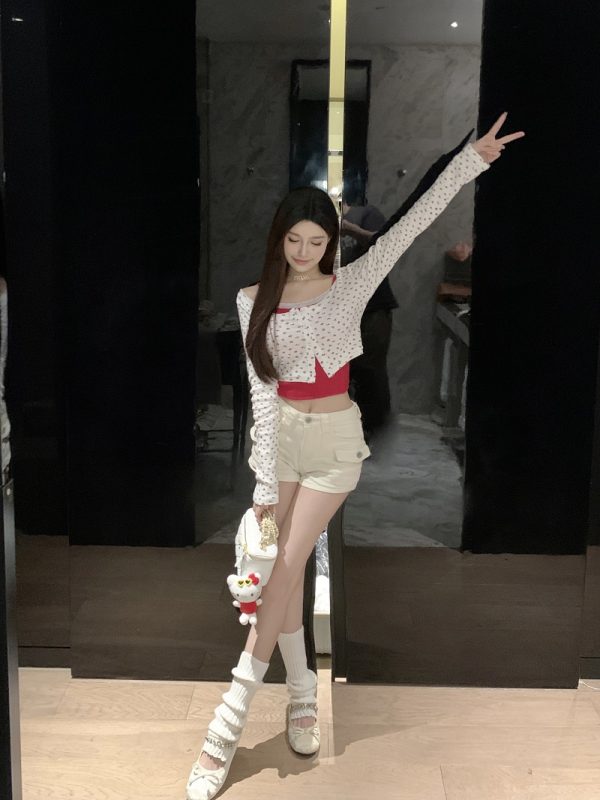 High-Waisted Denim Shorts for Women in Milk White - Slimming Hot Girl Style, Pure Desire, Trendy Summer Fashion