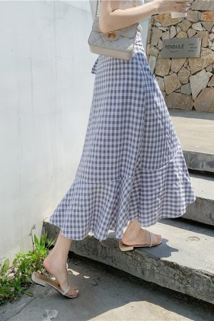 High-Waisted Irregular Floral Chiffon Skirt and Fishtail Long Dress for Travel, Beach, and Sun Protection