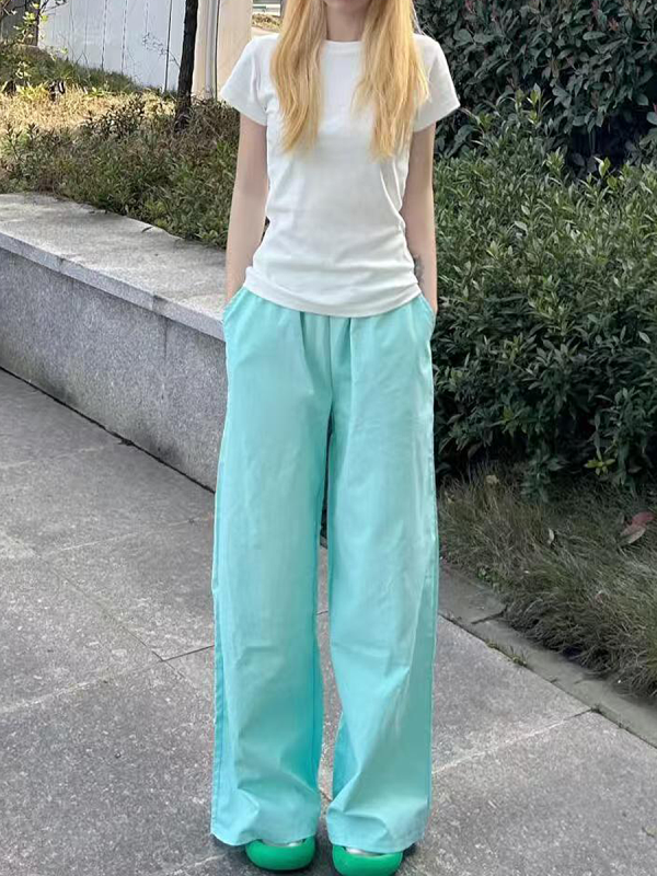 High-Waisted Loose Wide-Leg Casual Pants for Women - American Style Spring/Summer 2025 Slimming Cool Straight Trousers