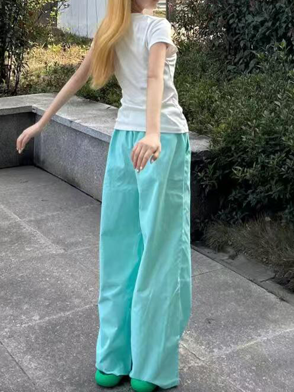 High-Waisted Loose Wide-Leg Casual Pants for Women - American Style Spring/Summer 2025 Slimming Cool Straight Trousers