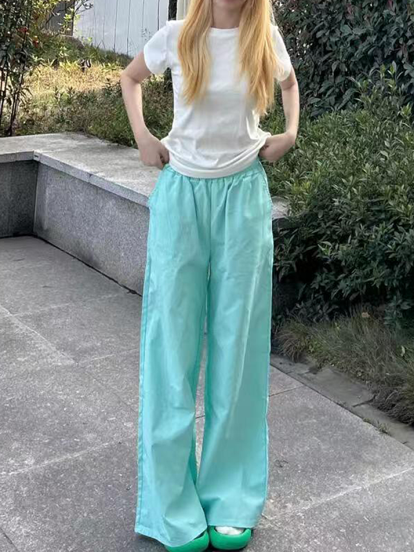 High-Waisted Loose Wide-Leg Casual Pants for Women - American Style Spring/Summer 2025 Slimming Cool Straight Trousers