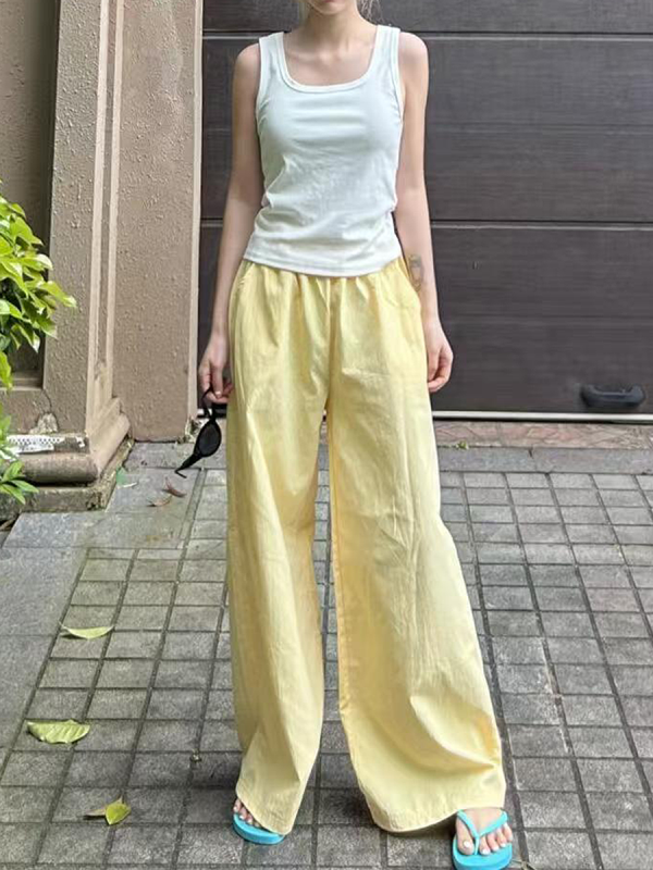 High-Waisted Loose Wide-Leg Casual Pants for Women - American Style Spring/Summer 2025 Slimming Cool Straight Trousers