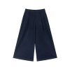High-Waisted Pleated Casual Pants for Women - Summer 2025 Narrow-Edged Three-Quarter Wide-Leg Design