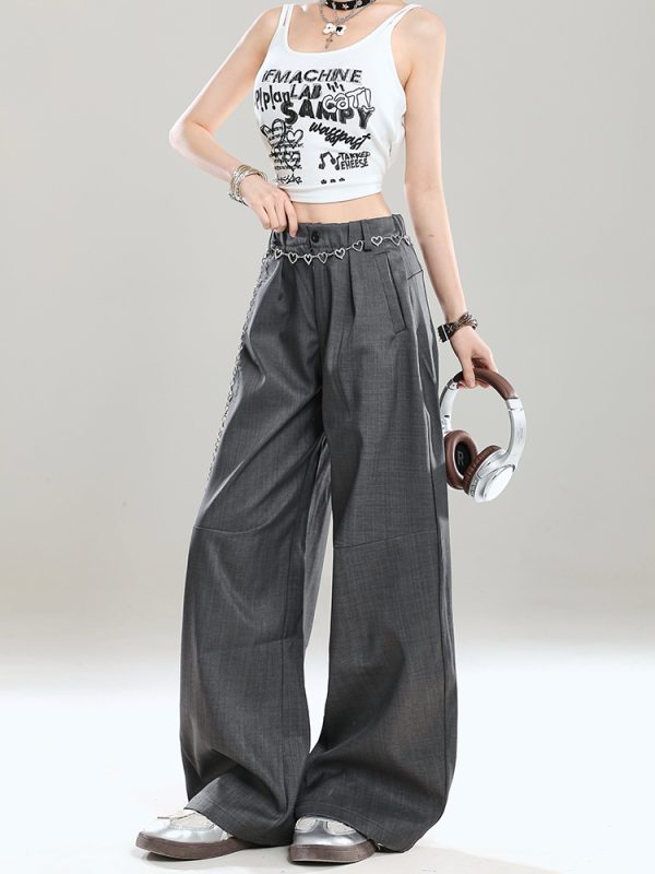 High-Waisted Retro Casual Pants for Women - Summer 2025 Ultra-Comfortable Loose Draped Design, Trendy American-Style Fashion