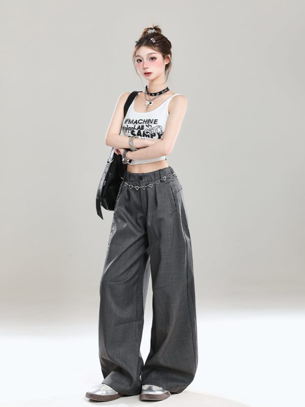 High-Waisted Retro Casual Pants for Women - Summer 2025 Ultra-Comfortable Loose Draped Design, Trendy American-Style Fashion