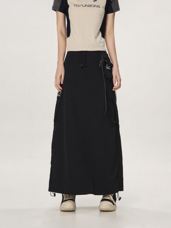 High-Waisted Vintage-Inspired Quick-Dry Work Skirt for Women - Casual Cool Slim Long Skirt, Perfect for American Style Outfits