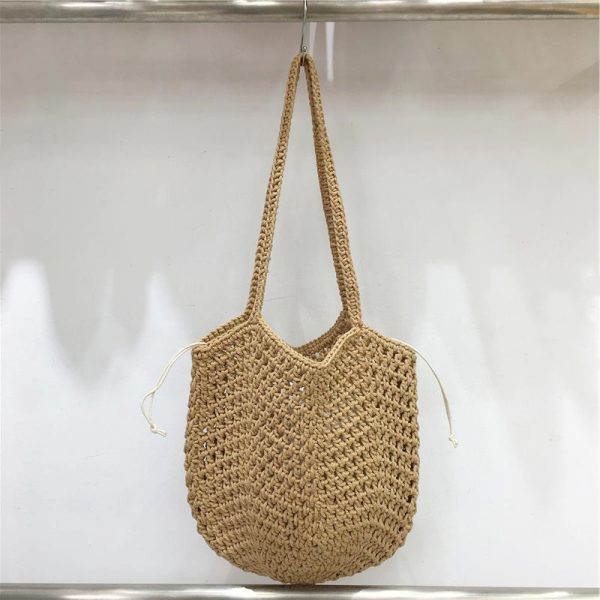 Hollow Mesh Hand-Crocheted Tote Bag â€“ Fashionable Summer Fishing Net Shoulder Bag for Women
