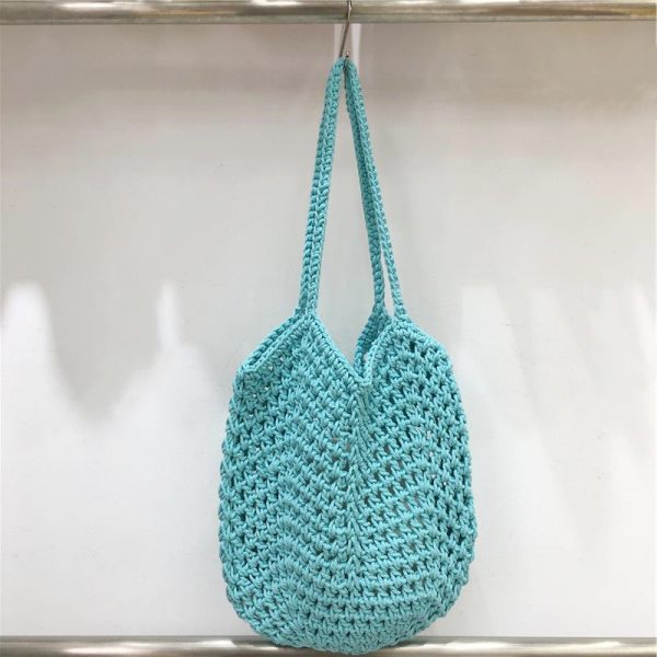 Hollow Mesh Hand-Crocheted Tote Bag â€“ Fashionable Summer Fishing Net Shoulder Bag for Women