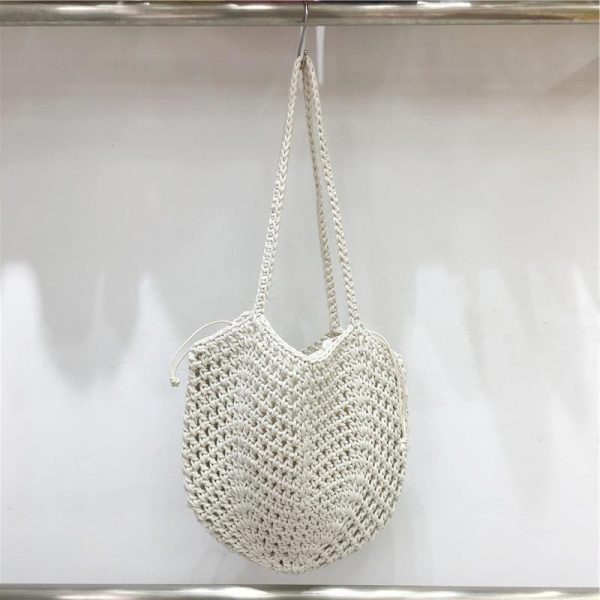 Hollow Mesh Hand-Crocheted Tote Bag â€“ Fashionable Summer Fishing Net Shoulder Bag for Women