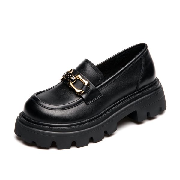 Italian Cowhide Soft-Soled Retro Leisure Shoes for Women - Comfortable Non-Tiring Design, Perfect for Everyday Style