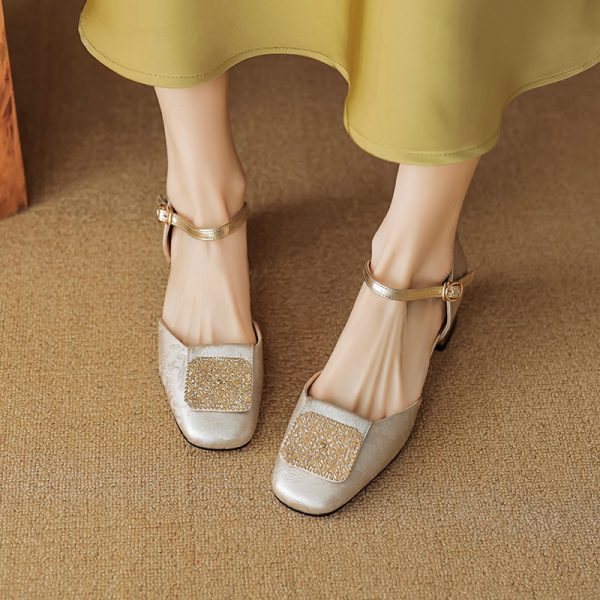 Italian-Style Soft Sole Summer Sandals, Chinese National Wind Design, Comfortable Genuine Leather, 90s Inspired Footwear