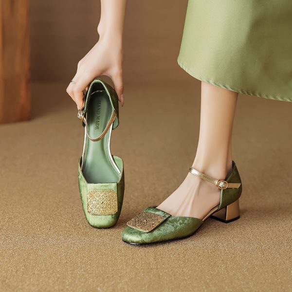Italian-Style Soft Sole Summer Sandals, Chinese National Wind Design, Comfortable Genuine Leather, 90s Inspired Footwear
