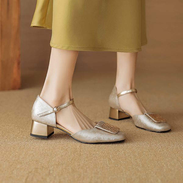 Italian-Style Soft Sole Summer Sandals, Chinese National Wind Design, Comfortable Genuine Leather, 90s Inspired Footwear