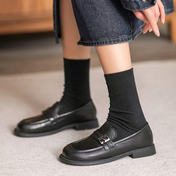 Italian-Style Soft-Soled Casual Loafers for Spring & Autumn - 2.5 cm Flat Non-Fatigue Shoes