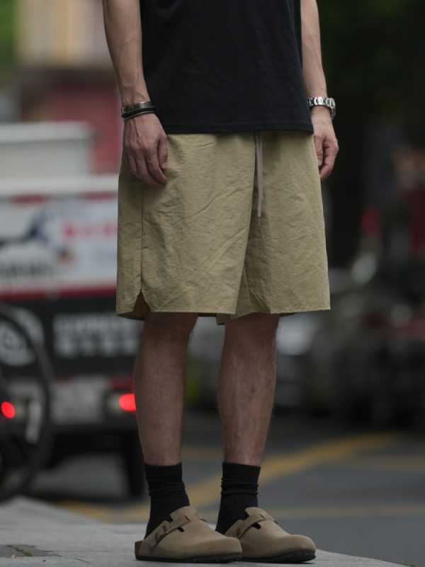 Japanese Retro Lightweight Quick-Dry Sports Shorts for Men and Women, Breathable Loose Casual Beach Five-Point Pants