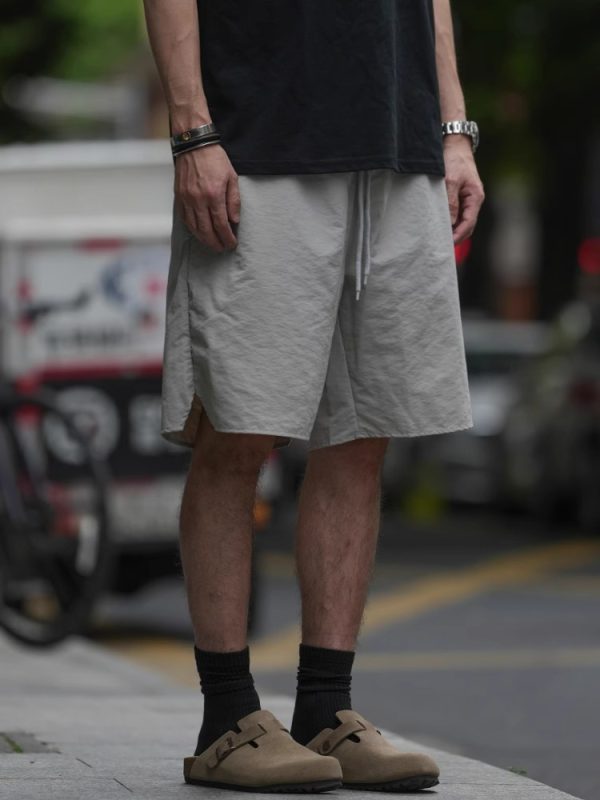 Japanese Retro Lightweight Quick-Dry Sports Shorts for Men and Women, Breathable Loose Casual Beach Five-Point Pants