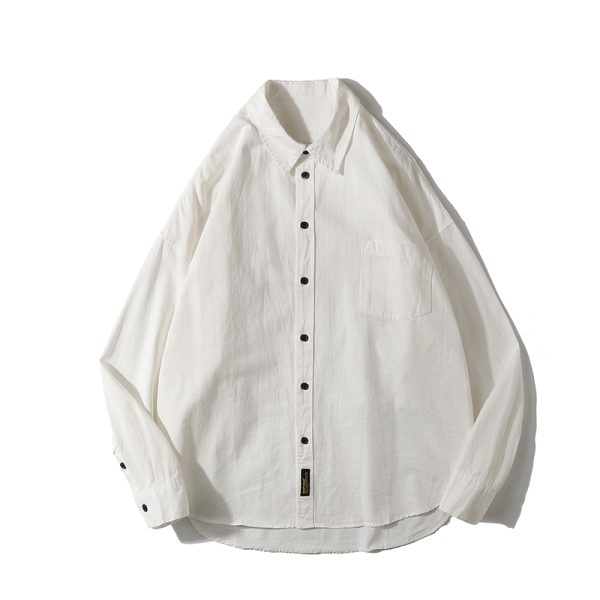 Japanese Retro Loose-Fitting Short-Sleeve Shirt for Men - Summer Trendy Fashion, Hong Kong Style, 90s Inspired Casual Wear