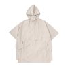 Japanese Retro Loose Mountain-Style Hooded Sun Protection Jacket with Irregular Buckle and Drawstring - Trendy Outdoor Climbing Coat
