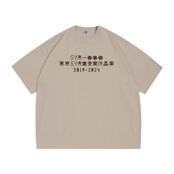 Japanese Retro Round Neck City Boy Short Sleeve T-Shirt for Men - Loose Fit Trendy Letter Print Tee, Y2K Style Fashion Top