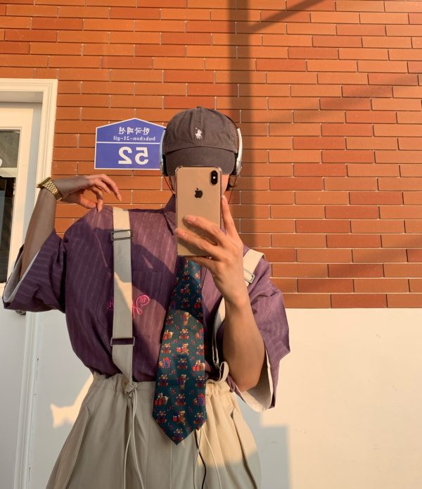 Japanese Retro Vertical Striped Short Sleeve Shirt for Summer - Versatile Hong Kong Style Couple's Half Sleeve Lazy Shirt