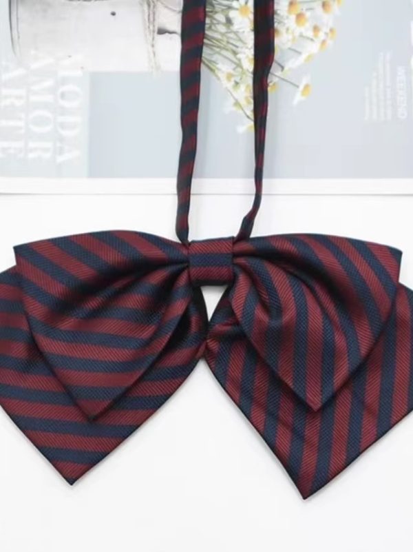 Japanese School Uniform Bow Tie Decoration for Women - Pudding Bear Original JK Style Non-Iron Shirt Accessory