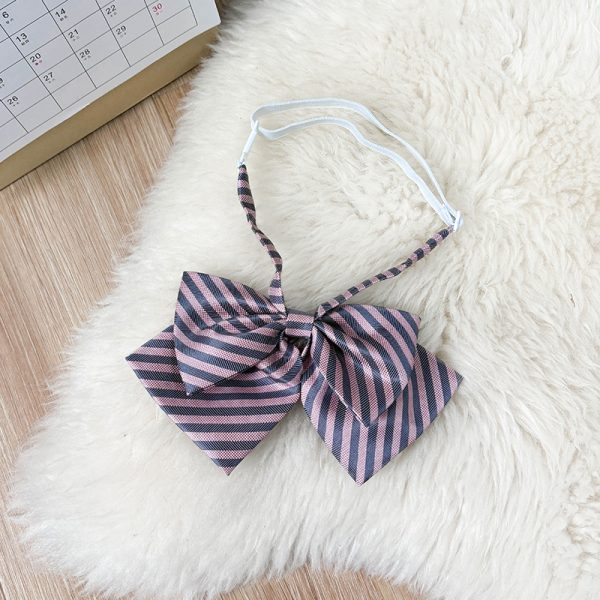 Japanese School Uniform Bow Tie Decoration for Women - Pudding Bear Original JK Style Non-Iron Shirt Accessory