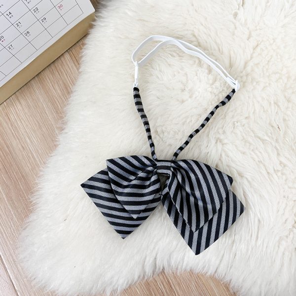 Japanese School Uniform Bow Tie Decoration for Women - Pudding Bear Original JK Style Non-Iron Shirt Accessory