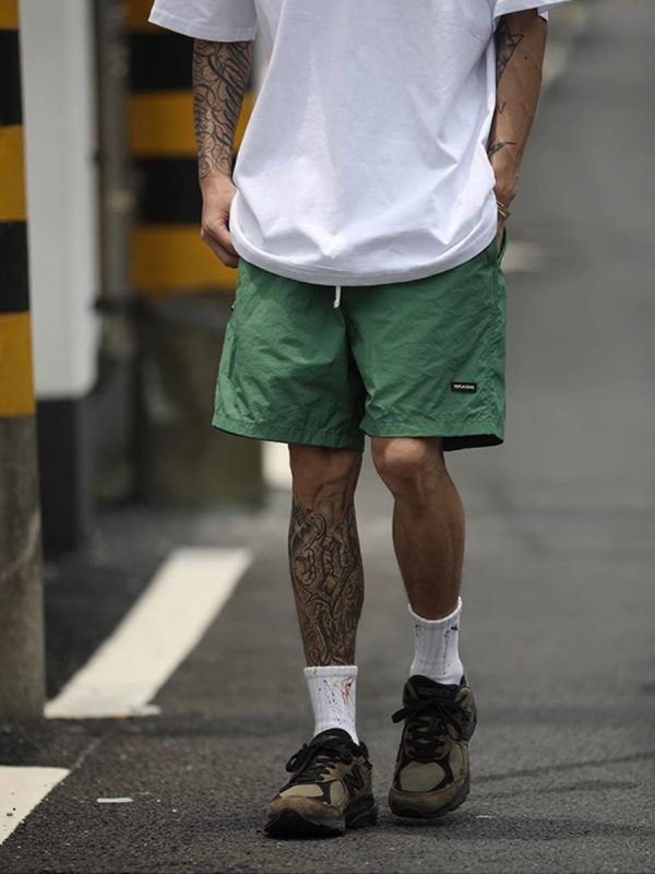 Japanese-Style Candy Color Sports Shorts for Men & Women - Lightweight Quick-Dry Summer Beach Shorts, Loose Fit Five-Point Design