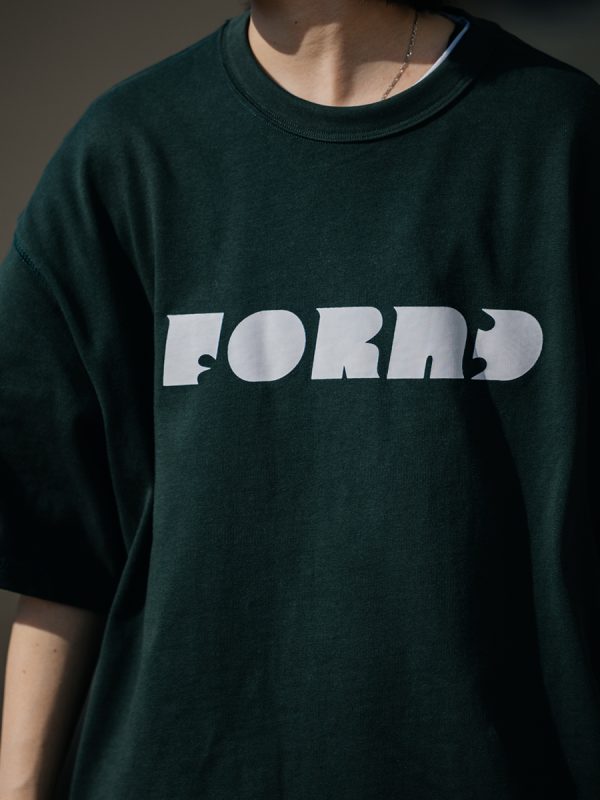Japanese Style Letter Print Dark Green Short Sleeve T-Shirt for Men - Heavyweight 90s American Trendy Spring/Summer Fashion