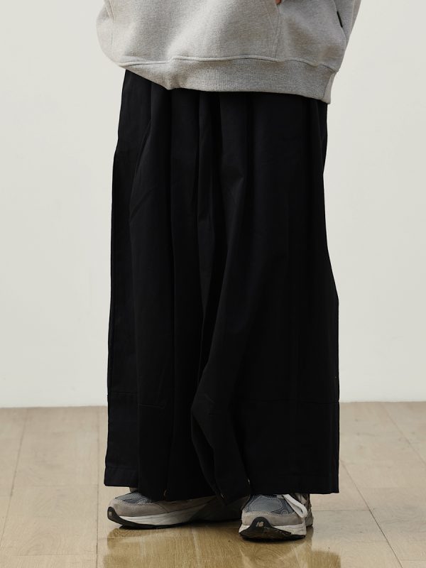 Japanese-Style Loose Straight Retro Work Pants for Men - City Boy Cropped Wide-Leg Trendy Trousers