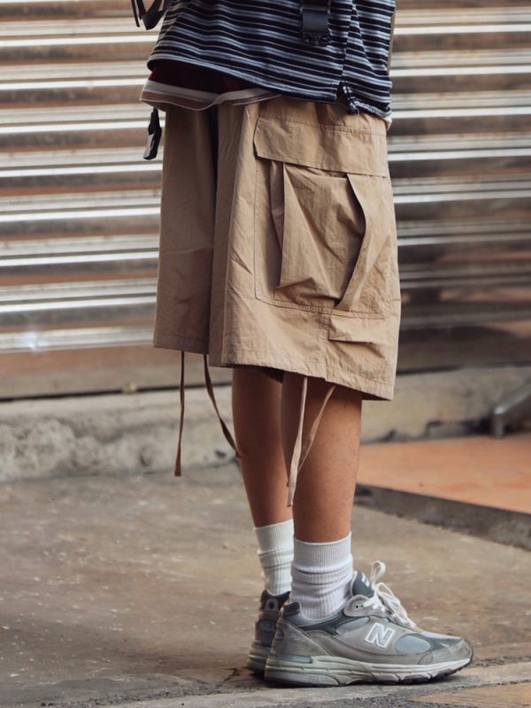 Japanese-Style Loose Wide-Leg Work Shorts for Men - Trendy Summer Couple's Fashion, Casual Comfort, Y2K Inspired