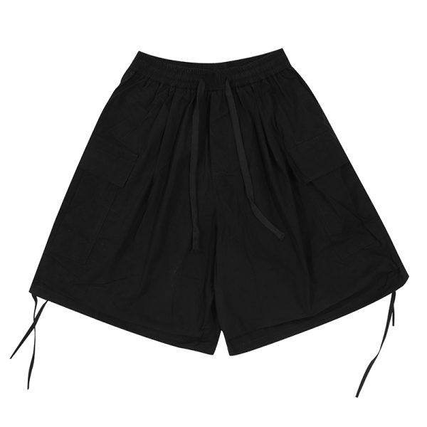 Japanese-Style Loose Wide-Leg Work Shorts for Men - Trendy Summer Couple's Fashion, Casual Comfort, Y2K Inspired