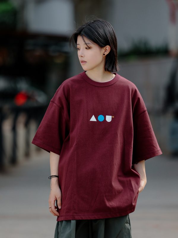 Japanese-Style Minimalist Couple Matching Printed Short-Sleeve T-Shirt for Men - Loose-Fitting Pure Cotton Casual Top