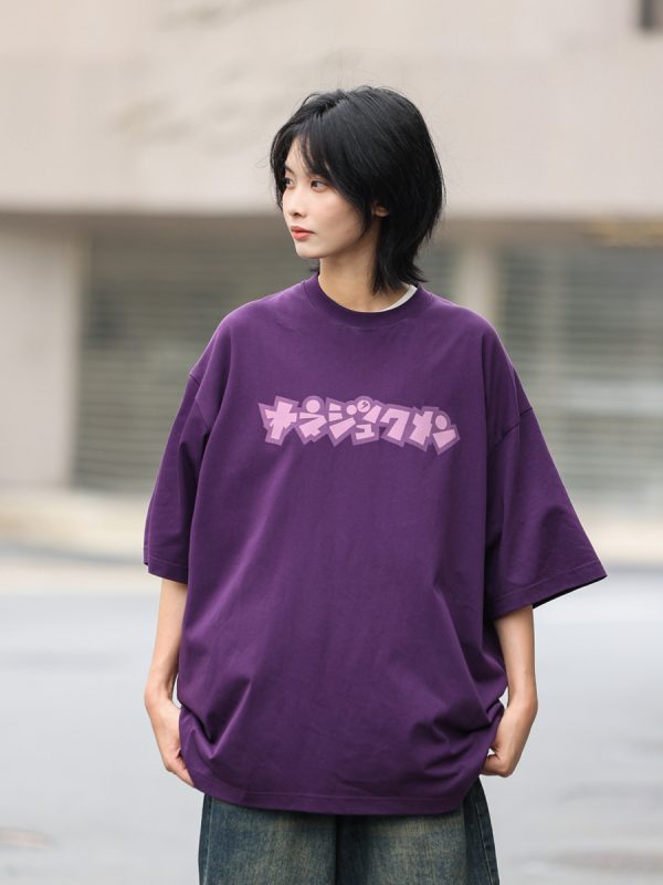 Japanese Style Printed Short-Sleeve T-Shirt for Men - Trendy Loose Casual Tee, Summer Fashion Essential