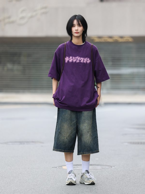 Japanese Style Printed Short-Sleeve T-Shirt for Men - Trendy Loose Casual Tee, Summer Fashion Essential