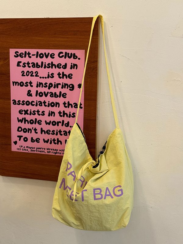 Japanese-Style Retro Double-Sided Color-Block Canvas Tote Bag - Large Capacity Commuter Shoulder Crossbody Bag for Students