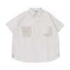 Japanese Style Retro Street Fashion Short Sleeve Shirt for Men & Women with Patch Pockets - Loose Fit Workwear Top
