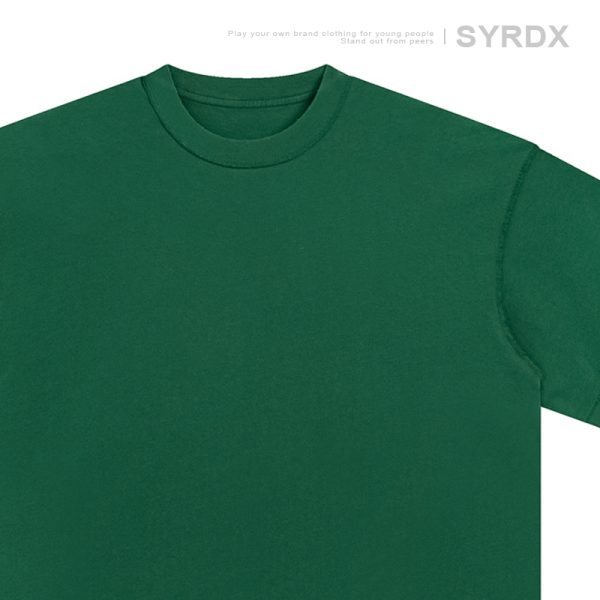 Japanese-Style Small Collar Short-Sleeve T-Shirt for Men - Casual Retro Tee with Hole Design, Loose Fit for Y2K and 90s Vibes