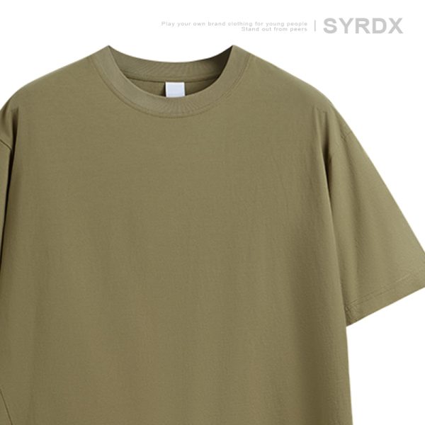 Japanese-Style Summer Solid Color Short Sleeve T-Shirt for Men - Casual Trendy 2025 Model, Versatile Fashion Essential