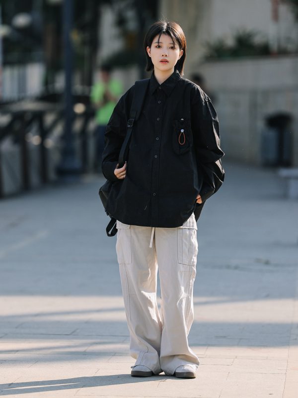 Japanese-Style Vintage Loose Casual Pants for Men - Wide-Leg Straight Work Trousers - Trendy Y2K Fashion