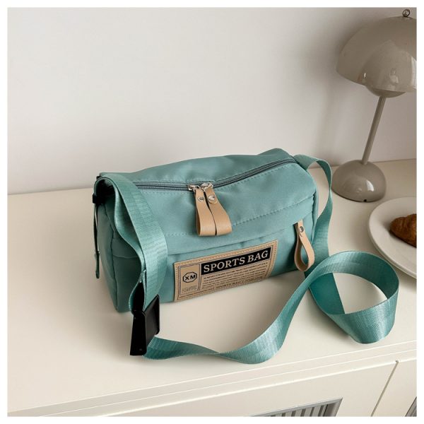 Klein Blue Nylon Oxford Crossbody Bag - Unisex Travel Shoulder Bag for Sports & Fitness - Trendy 2025 Style
