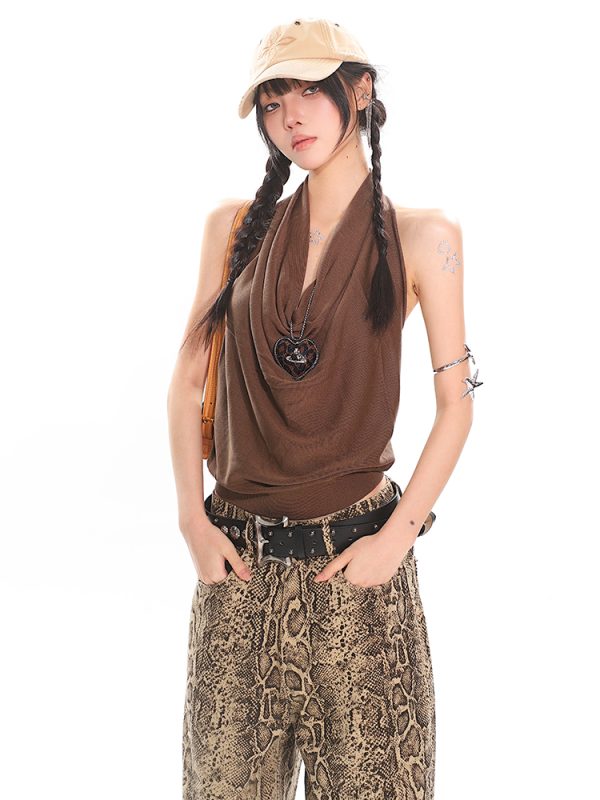 Knotted Knit Casual Vest for Women - High Elasticity Slim Fit Summer Top