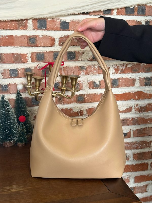Korean Soft Leather Casual Tote Shoulder Bag for Women - 2025 Minimalist Underarm Bag in Lazy Style
