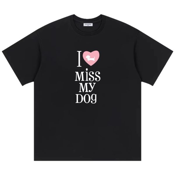 Korean Style Casual Loose Fit Color-Blocking Top with Youthful Dog Cartoon Print - Pure Cotton Comfort