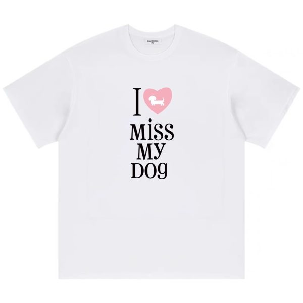 Korean Style Casual Loose Fit Color-Blocking Top with Youthful Dog Cartoon Print - Pure Cotton Comfort